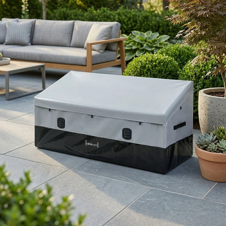 Aufbewahrungsbox Alanno 560 L Stahl Grau/Schwarz [casa. pro] – Bild 2