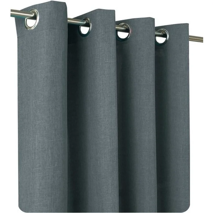 Haus und Deko Gardine Vorhang 140x245 cm Ösen blickdicht Struktur Leinenoptik uni Gardine, Ösen (1 St), blickdicht, Polyester – Bild 4
