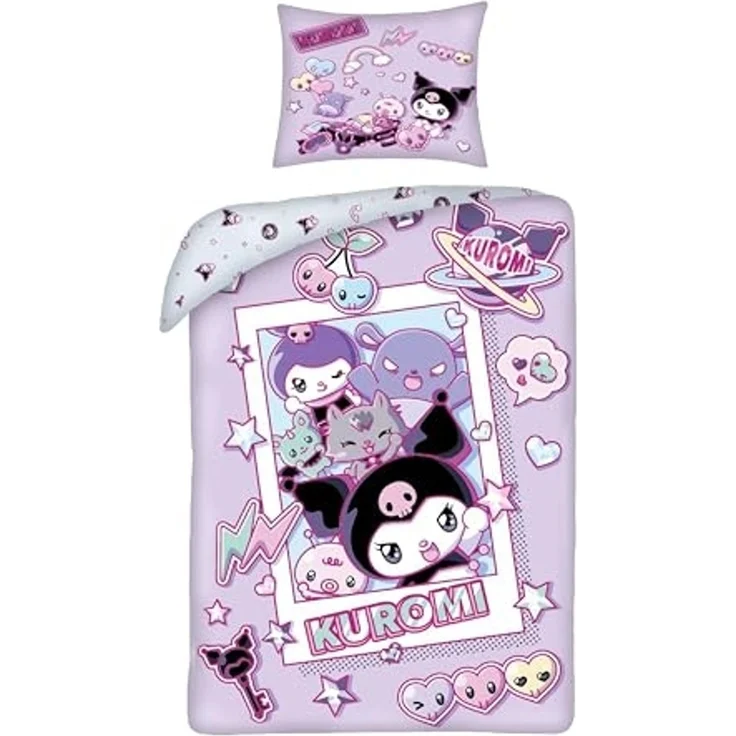 Hello Kitty Bettwäsche Set aus Mikrofaser Bettdeckenbezug 140 × 200 cm mit 70 × 90 cm Kissenbezug – Bild 2