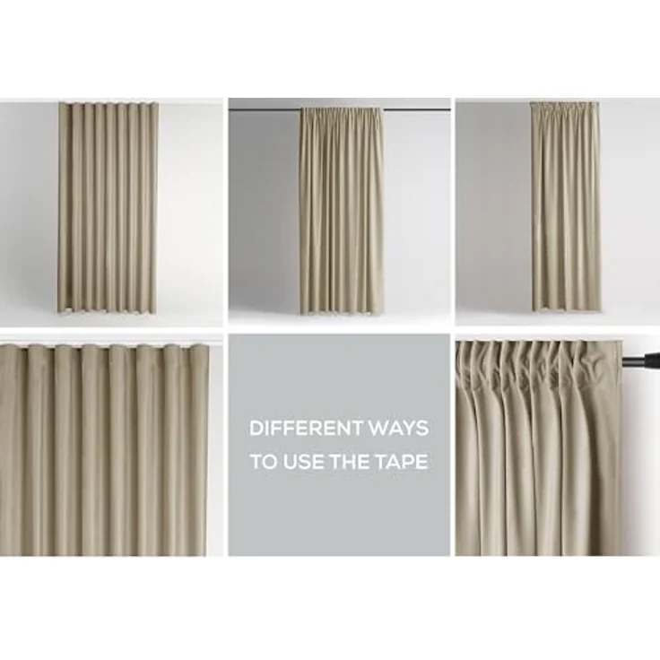 AmeliaHome Gardine Gardine Kräuselband Vorhang VerdunkelndSamt Textil Multifunktionsband, Multifunktionsband (1 St), verdunkelnd, Samt Textilien, mit Raffhalter – Bild 7