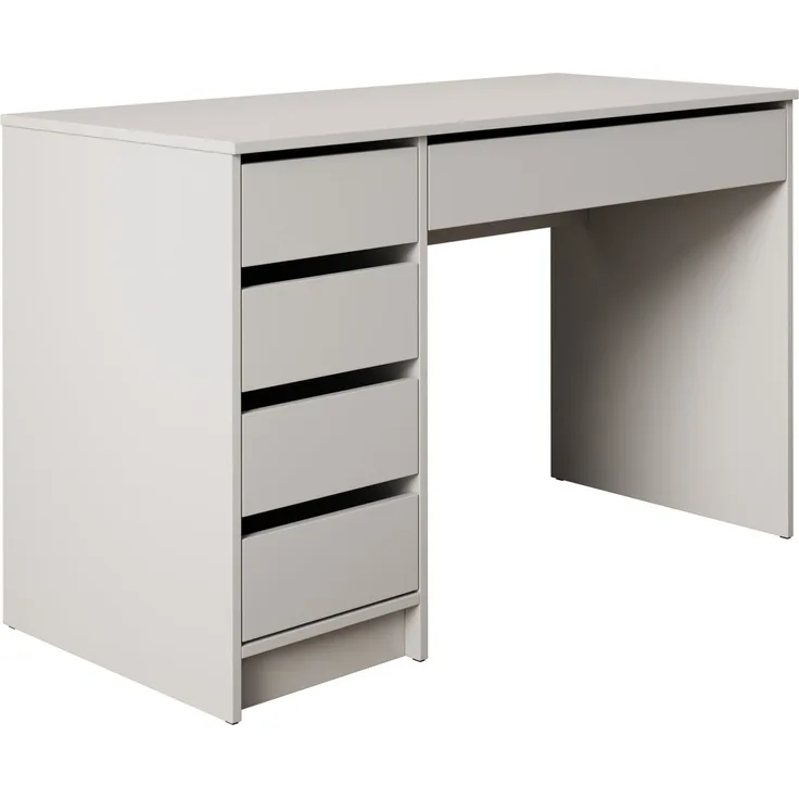 Mirjan24 Schreibtisch 'Ada' Schubladen beidseitig montierbar, 75 x 55 x 120 cm Weiß