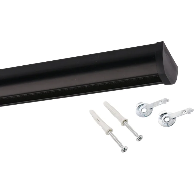 Deco-Raum® Gardinenschiene Innenlauf Round | Länge: 340cm | Material: Aluminium | Farbe: Schwarz