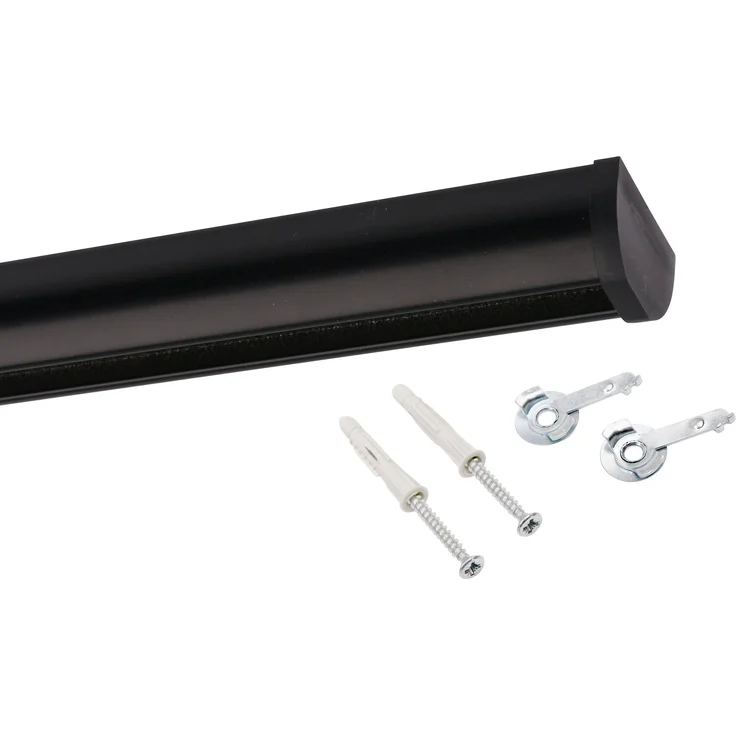 Deco-Raum® Gardinenschiene Innenlauf Round | Länge: 340cm | Material: Aluminium | Farbe: Schwarz – Bild 1