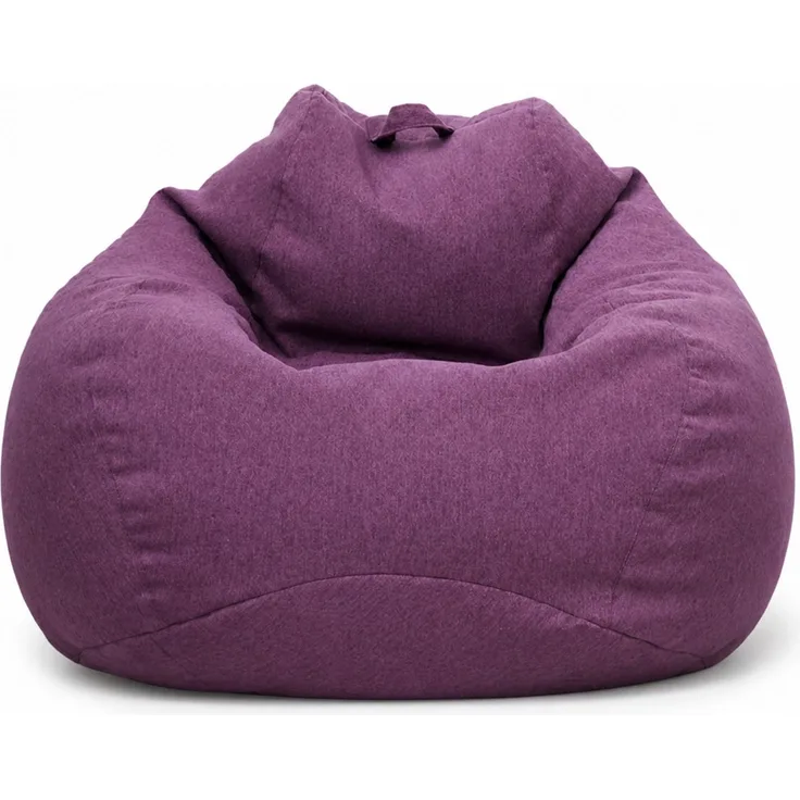 Sitzsack-Hülle ohne Füllmaterial, Lila, 90 x 110 cm, Stoffbezug für Innen- und Außenbereich