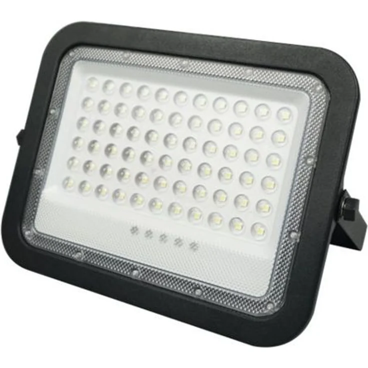 ENOVALITE LED Solarleuchte Solarstrahler PRO, LED-Fluter, 6 W PV, 800 lm, 6500K, IP65, LED fest integriert, Tageslichtweiß, kaltweiß, steuerbar mit Fernbedienung, Solarfluter mit Akku