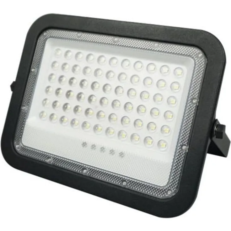 ENOVALITE LED Solarleuchte Solarstrahler PRO, LED-Fluter, 6 W PV, 800 lm, 6500K, IP65, LED fest integriert, Tageslichtweiß, kaltweiß, steuerbar mit Fernbedienung, Solarfluter mit Akku