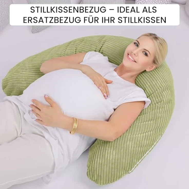 Amilian Stillkissenbezug 170 cm - Kissenbezug für Schwangerschaftskissen, Seitenschläferkissen, weicher und pflegeleichter Bezug - ideal als Ersatzbezug – Bild 5