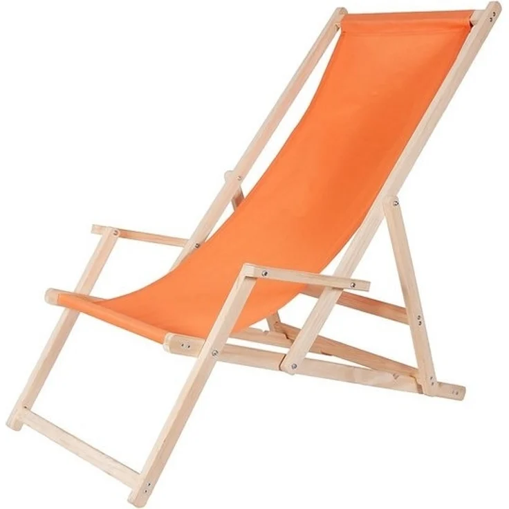 Melko Gartenstuhl Strandliege Liegestuhl Gartenliege Holz Freizeitliege Campingliege (Stück, 1 St), Inkl. Sicherung gegen ungewolltes Zusammenklappen – Bild 4