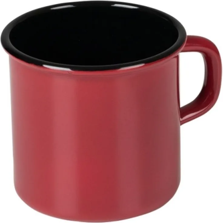 Riess Topf Becher mit Bördel Classic Color Rot Ø8cm 3/8 Liter