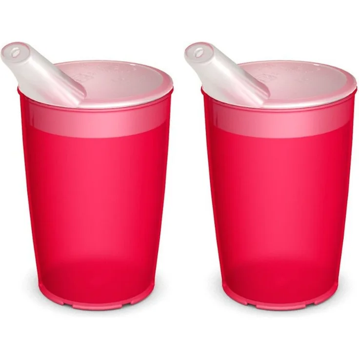 Ornamin Schnabelbecher Pflegebecher mit Schnabelaufsatz/Trinkaufsatz, 2-tlg, Kunststoff, Trinkhilfe l Alltagshilfe l BPA-frei l bruchstabil l Made in Germany