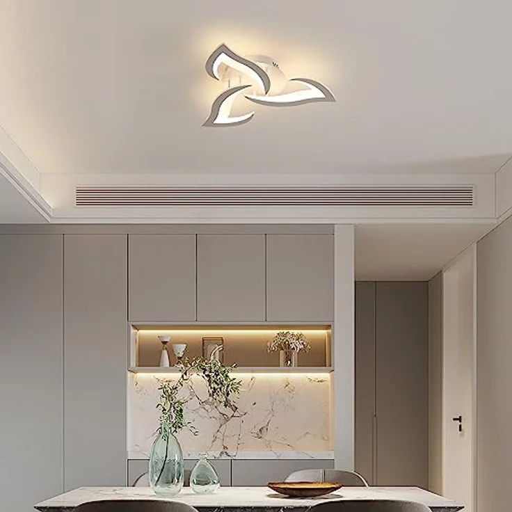 Comely LED Deckenleuchte Dimmbar, Moderne Acryl Deckenlampe 35W 3937LM, 3000K-6500K, Deckenbeleuchtung mit Fernbedienung für Schlafzimmer Wohnzimmer, Dia 58cm – Bild 10