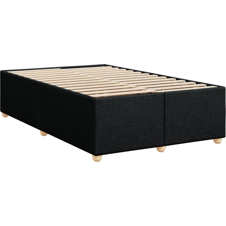 vidaXL Boxspringbett mit Matratze Schwarz 120x200 cm Stoff 3288942 – Bild 9