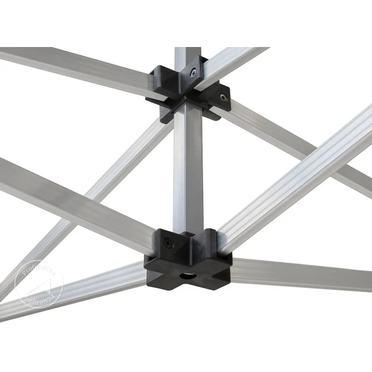 3x3 m Faltpavillon PROFESSIONAL Alu 40mm, Seitenteile mit Sprossenfenstern, weiß – Bild 4