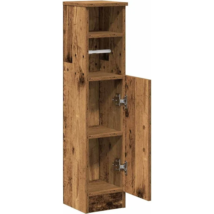 vidaXL Badezimmerschrank mit Rollenhalter Altholz-Optik 20,5x22x90 cm 858504 – Bild 5