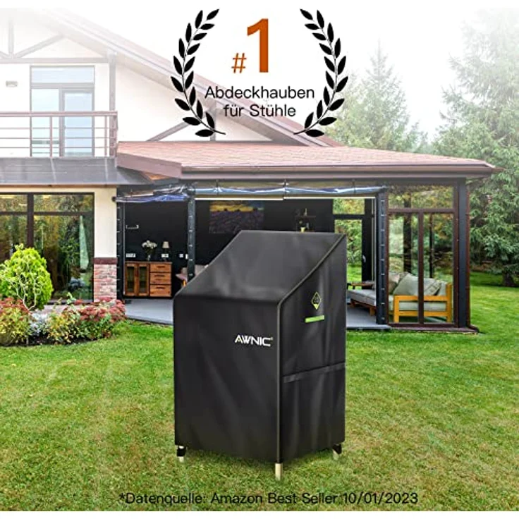 Awnic Gartenstuhl Schutzhülle Abdeckung Stuhlüberzug Stuhlhüllen Oxford Gewebe Wasserdicht Reißfest 420D Polyester 65x75X85/120cm – Bild 8