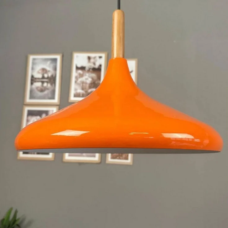 Bamyum Pendelleuchte Bamyum Pendelleuchte I Champion I Ø35 cm Holz-Metall E27 Moderne Lampe, ohne Leuchtmittel – Bild 3