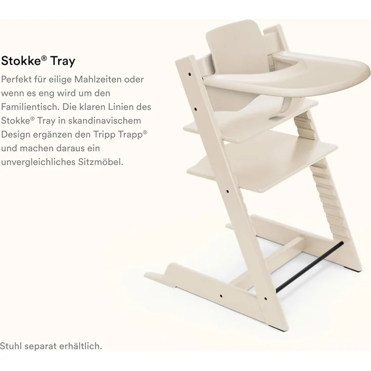 Stokke Hochstuhltablett Tray – Exklusiv für Tripp Trapp Stuhl + Tripp Trapp Baby Set, Polypropylen, Bequem zu benutzen und zu reinigen – Für Kinder von 6–36 Monaten – Bild 5