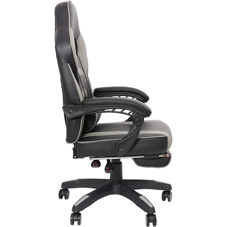 Gaming Stuhl Bürostuhl Racing Stuhl Schreibtischstuhl Drehstuhl Chefsessel Schalensitz Gamingstuhl Sportsitz PC Stuhl Grau – Bild 2