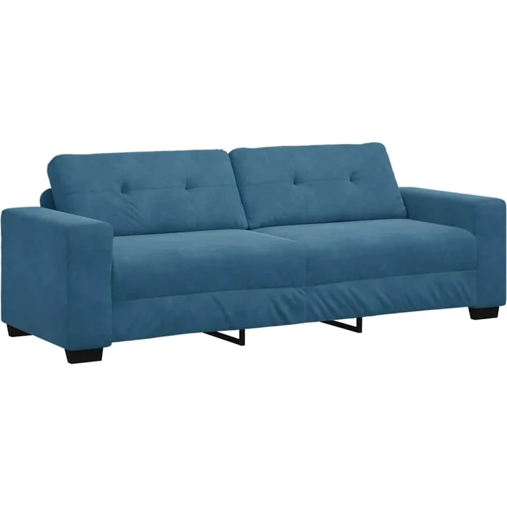 vidaXL 3-Sitzer-Sofa Blau 220 cm Samt 4105143 – Bild 1