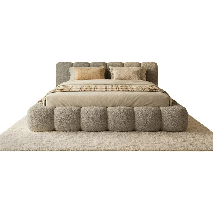 yourhouse24 Polsterbett Designerbett DALLAS TOPSELLER Wolkenbett Modern (Bettgestell mit Bettkasten), Wolken-Design & Japandi, Made in EU – Bild 2