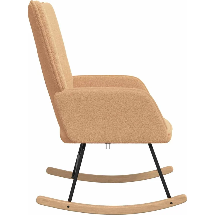 vidaXL Schaukelstuhl Beige Sherpa-Stoff 42001788 – Bild 4