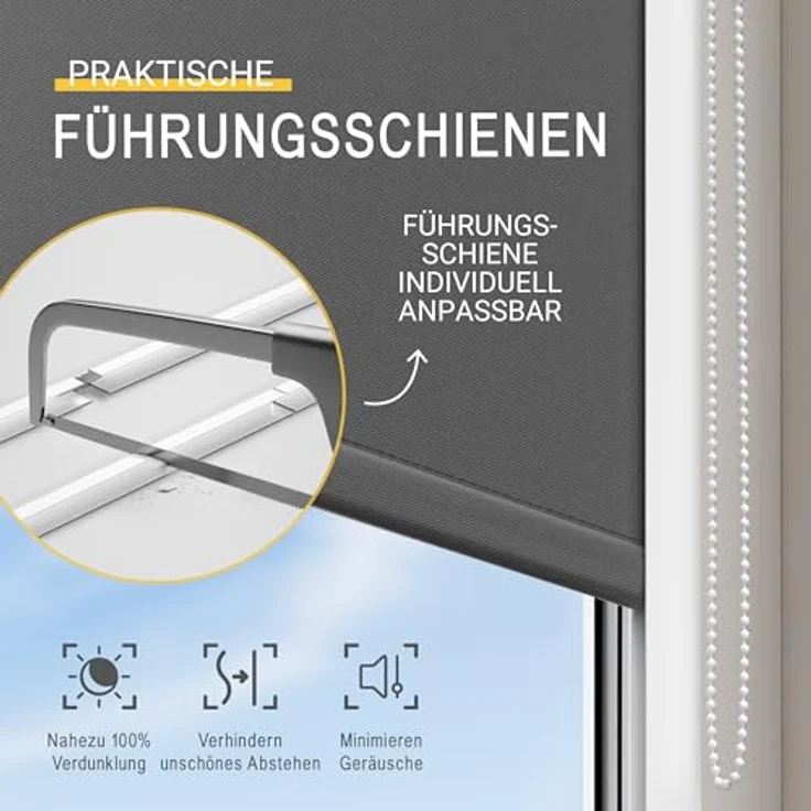 Sol Royal PVC Kassettenrollo SolReflect K24 Anthrazit, 175 x 60 x 4.2 cm – Bild 5