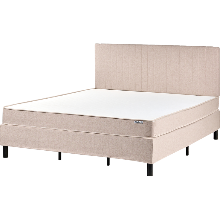 Boxspringbett Stoff COUNTESS 180x200 cm Beige