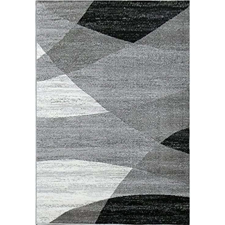 VIMODA Teppich Geometrisches Muster Meliert in Grau Weiß Schwarz Kurzflor Läufer Wohnzimmer, Maße:160x220 cm – Bild 7
