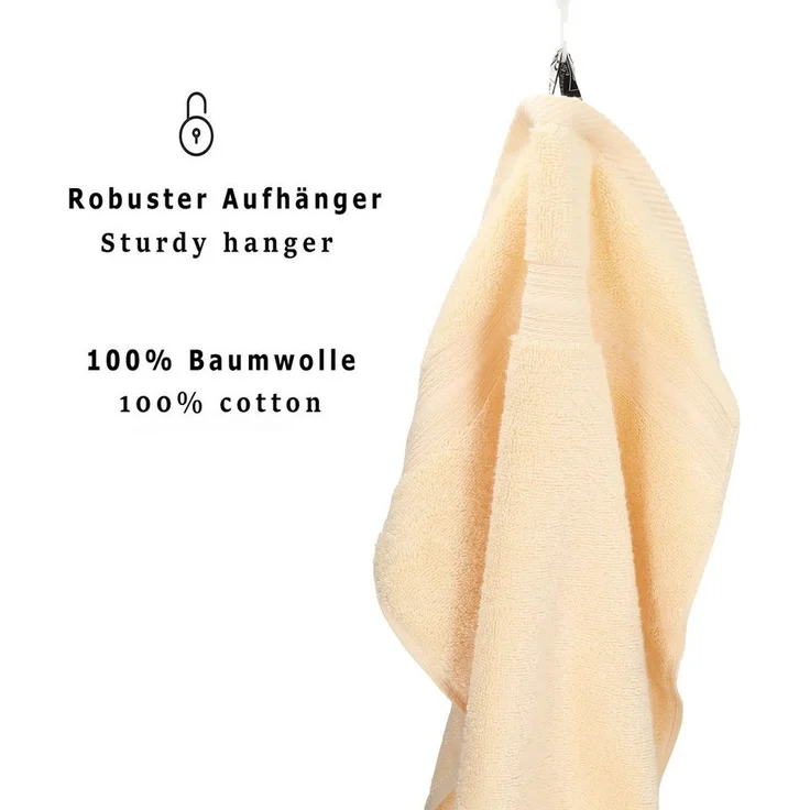 Betz Gästehandtücher 10 Stück Gästehandtücher GOLD Qualität 30x50 cm Farbe beige, 100% Baumwolle (Set, 10-St) – Bild 2