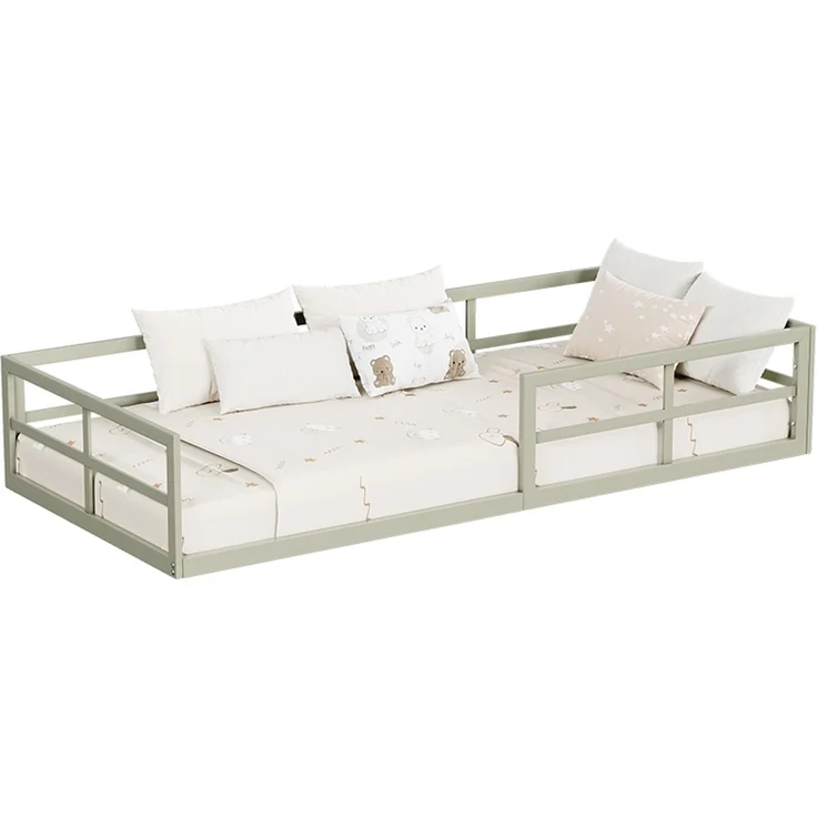 Bodenbett aus Metall Minno Greige 90x200 mit Matratze Vitalispa – Bild 5
