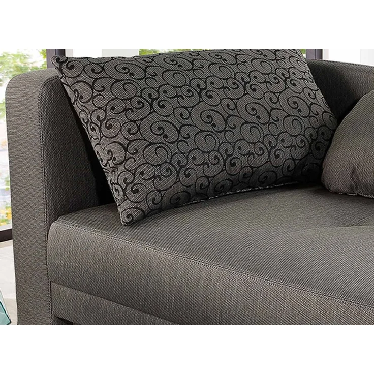 Récamiere-Schlafsofa Federkern Couch Liege Gästebett mit Bettkasten in Grau – Bild 4