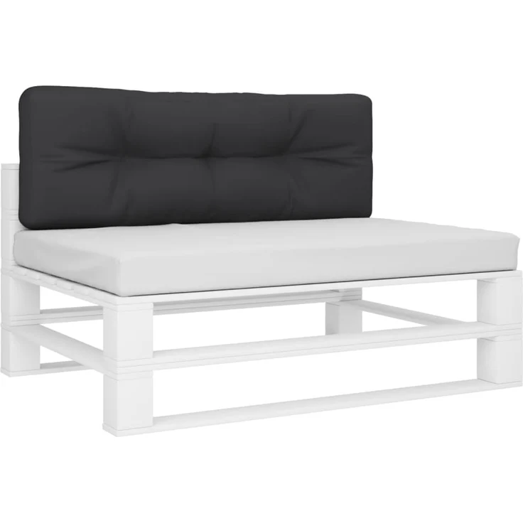 vidaXL Palettenkissen Schwarz 120x40x12 cm Stoff 360630 – Bild 2