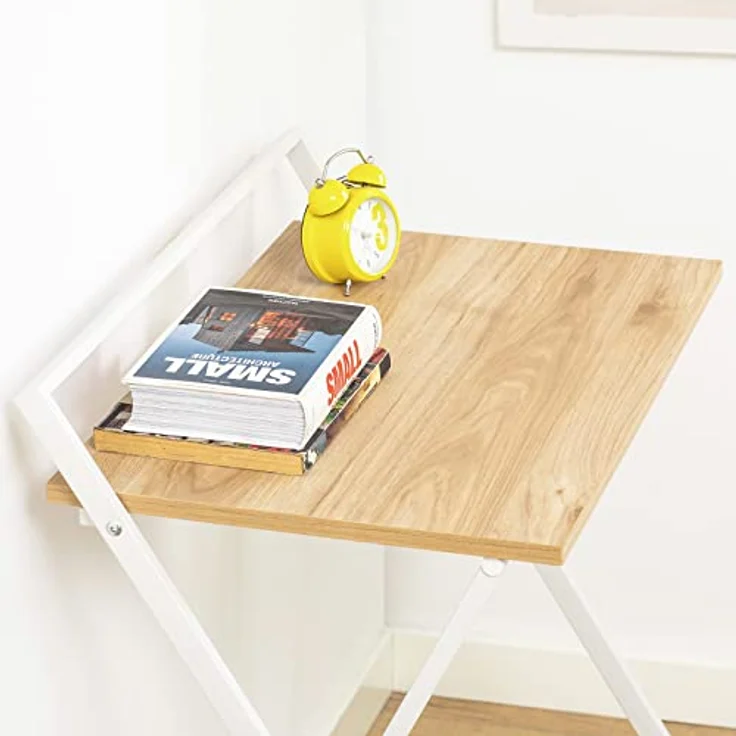 SoBuy FWT88-WN Schreibtisch, MDF, PVC-Beschichtung, Helle Eiche, 63 x 77 x 45 cm – Bild 9