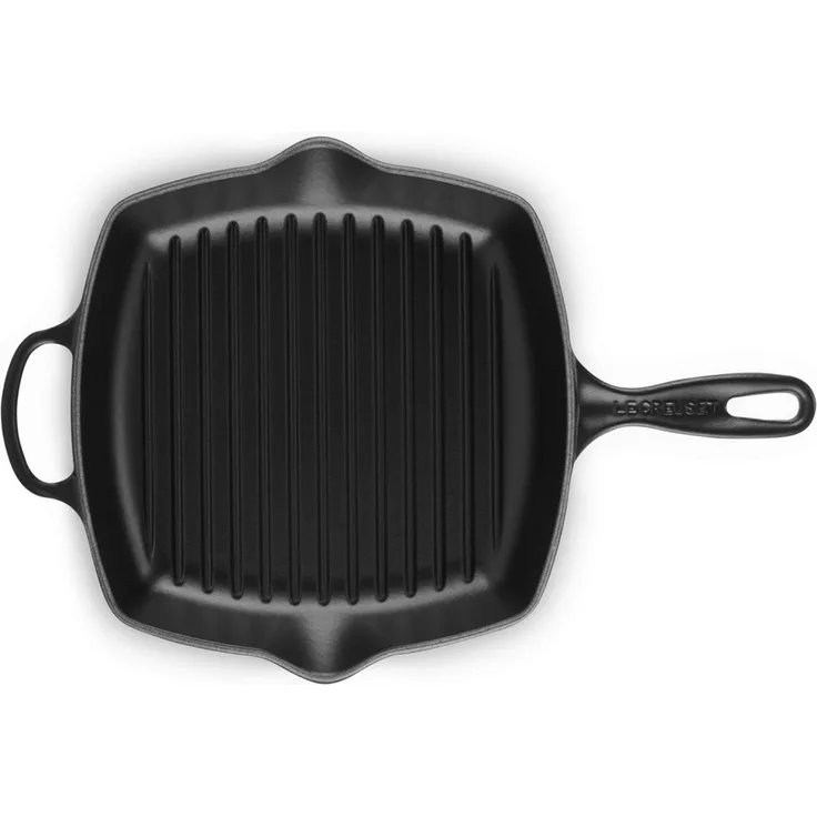 Le Creuset Signature Gusseisen-Grillpfanne Quadratisch 26 cm Schwarz