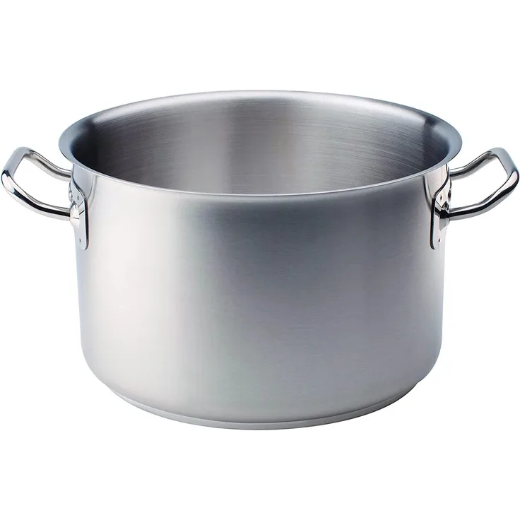 Pentole Agnelli Edelstahl 18-10 Kasserolle mit zwei Griffen 45 cm stahl