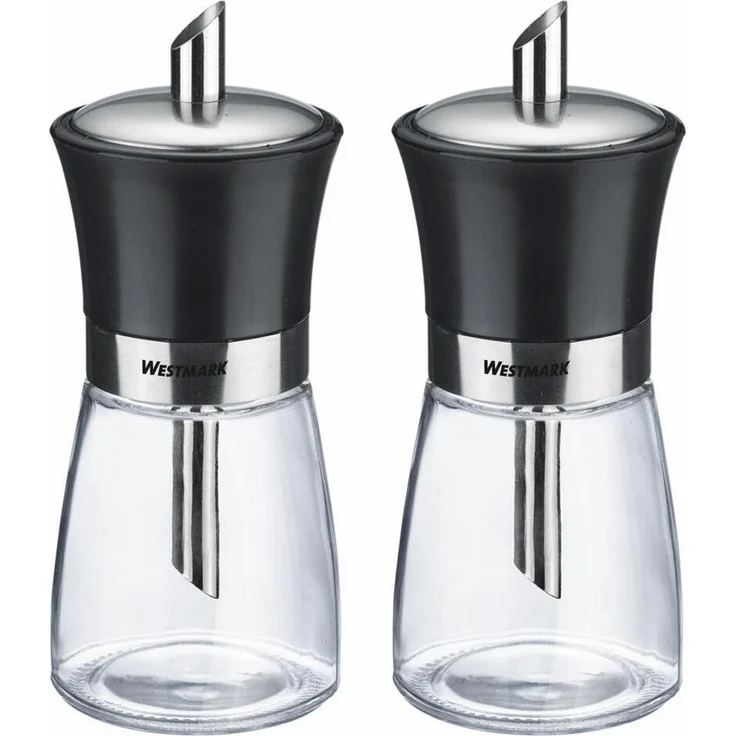 Westmark 2 Zuckerdosierer Blacky – Ideal für die Gastronomie oder zu Hause, 190 ml, Glas/Rostfreier Edelstahl/Kunststoff –Transparent/Schwarz/Silber, 635922E3 – Bild 1