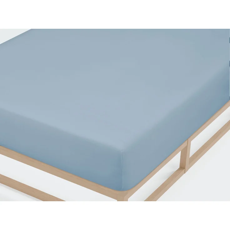Castell Jersey-Stretch-Spannbetttuch, Blau, 1x 180x200 cm - 200x200 cm, 180x200 cm – Bild 1