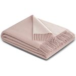 Biederlack 'Warm Shades' Kaschmirplaid, Wolle / Kaschmir rose / ecru, 150x200 cm