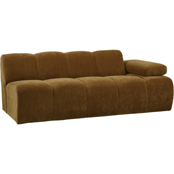 Modulsofa Mojo Flachcord 2er Arm-Rechts, Honiggelb