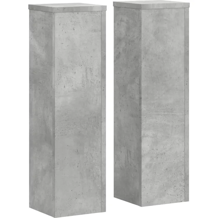 vidaXL Pflanzenständer 2 Stk. Betongrau 17x17x60 cm Holzwerkstoff 852936