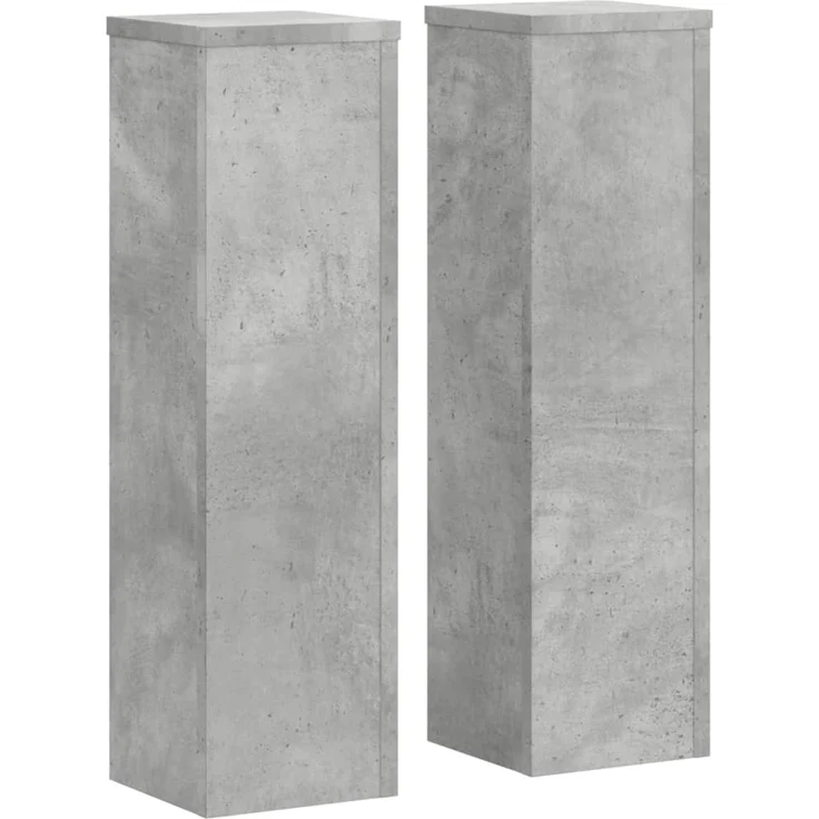 vidaXL Pflanzenständer 2 Stk. Betongrau 17x17x60 cm Holzwerkstoff 852936 – Bild 1