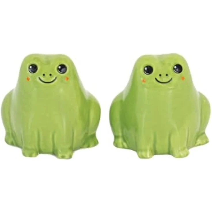 Sass & Belle Salz- / Pfefferstreuer Frosch, (Set, 2-tlg), Dolomit, Streuergröße ca. 6 x 5,5 x 6 cm – Bild 1