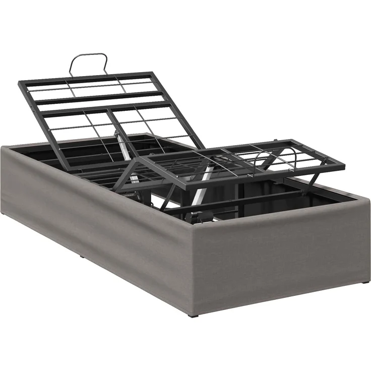 vidaXL Elektrisch verstellbares Bettgestell Taupe 190 x 90 x 33,5 cm 42037326 – Bild 2