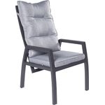 BONDINO II Gartenstuhl, anthrazit, Aluminium-Gestell, inklusive Kissen