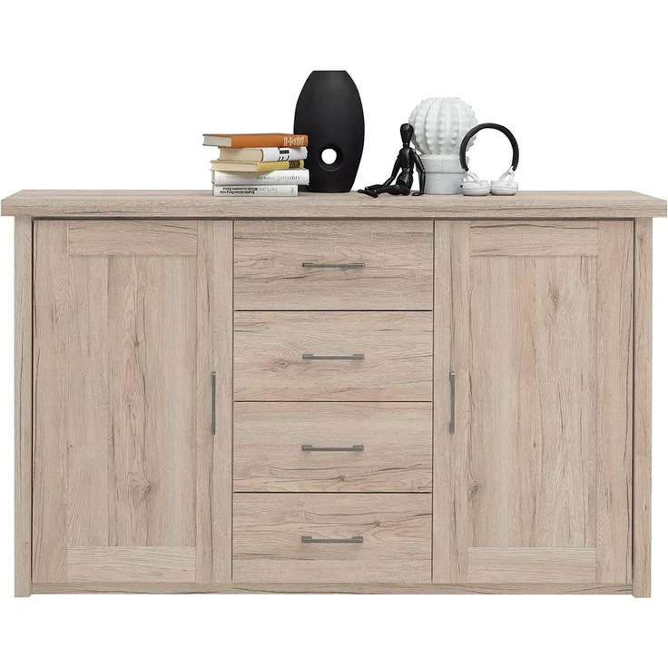 Kommode Lena / Luca, Holzwerkstoff, Holzfarben, 150 x 90 x 42 cm