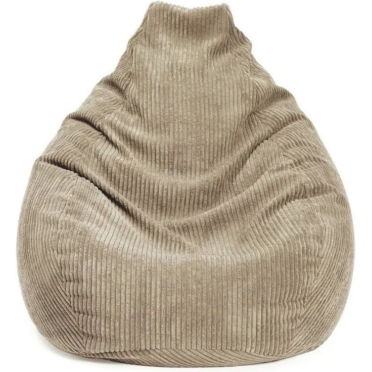 Lumaland Relax Set Cord – Sitzsack Giant + Pouf | Besser als Sofa, Sessel & Co. | XXL Bean Bag + Sitzpouf Hocker mit Füllung (EPS Perlen) für Indoor | Bodensofa für Wohnzimmer, Schlafzimmer & Gaming – Bild 1