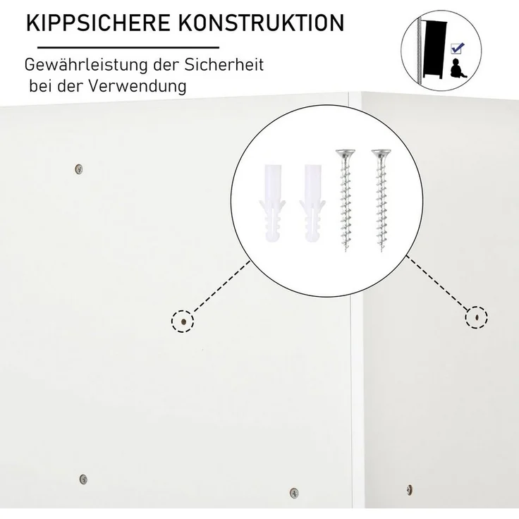 HOMCOM Kinderregal Spielzeugablage, Eckregal mit 3 Aufbewahrungsboxen 1-tlg, für Kinderzimmer, für 3-12 Jahre Kinder, Weiß – Bild 3