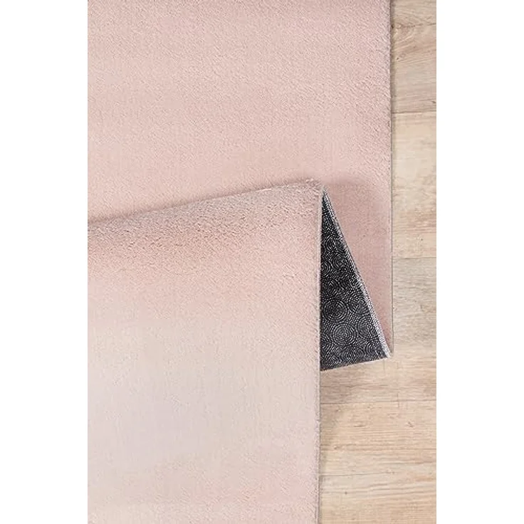 the carpet Relax kuscheliger Kurzflor Teppich, Anti-Rutsch Unterseite, Waschbar bis 30 Grad, Super Soft, Felloptik, Blush, 160x220 cm – Bild 8