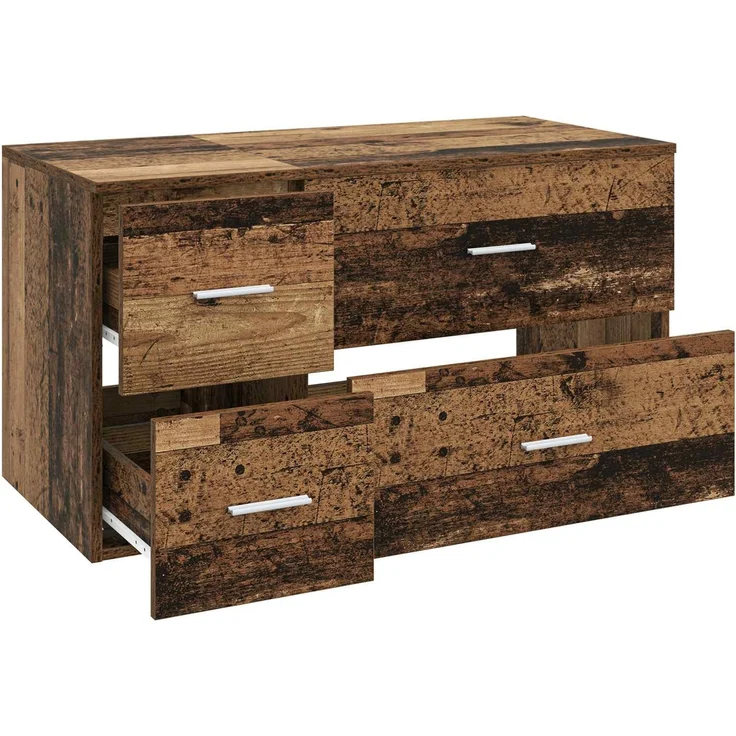 vidaXL Badezimmerschrank-Set 2 stk. Altholz 92,5 x 44,5 x 50 cm 3404022 – Bild 3