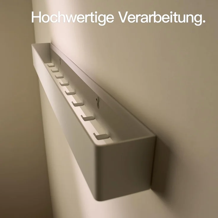 Designfabrik Hamburg Garderobenleiste, Wandgarderobe aus Metall, Garderobenhaken verdeckt – Bild 5
